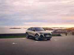 Ein grauer Audi Q5 parkt vor einer Küste