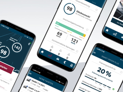 Eine Graphik die die Smart-Driver-App auf Smartphones zeigt. Eine Graphik die die Smart-Driver-App auf Smartphones zeigt.